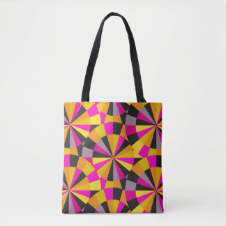 Bolso De Tela Patrón de tablero de color rosa y negro retro mode