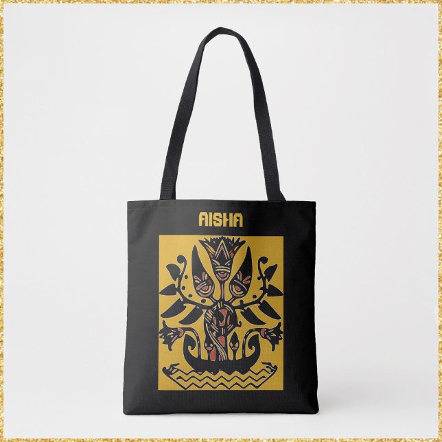 Bolso De Tela Patrón de tatuaje étnico tribal (Subido por el creador)