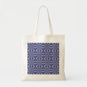 Bolso De Tela Patrón de telégrafo de fortuna de color azul y ros