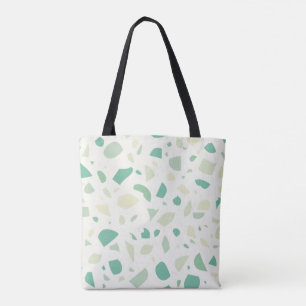 Bolso De Tela Patrón de terrazo verde