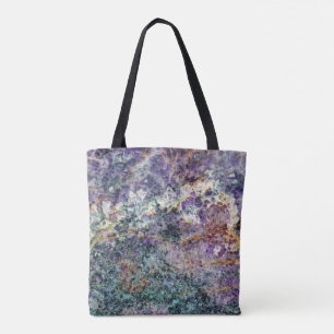 Bolso De Tela patrón de textura de piedra amatista gema mineral 