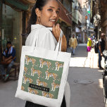 Bolso De Tela Patrón de tigres de acuarela verde tropical con no<br><div class="desc">"Adúmbrense en la elegancia salvaje de la naturaleza con nuestro patrón de tigres de acuarela verde tropical. Cada elemento con este diseño cautivador encapsula el espíritu vibrante de la jungla, mezclando exuberante vegetación con la majestuosa presencia de tigres. Ya sea que esté decorando sus necesidades diarias o mejorando la decoración...</div>