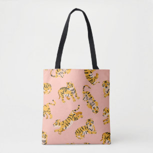 Bolso De Tela Patrón de tigres sin soldadura