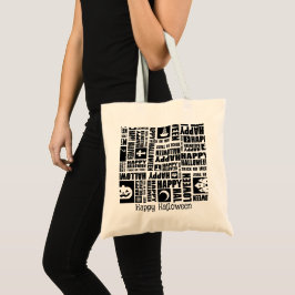 Bolso De Tela Patrón de tipografía de Guay de Halloween Personal