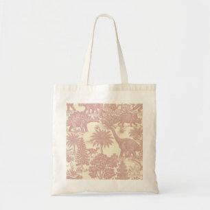 Bolso De Tela Patrón de Toile de Dinosaurio Vintage Jungla Prehi
