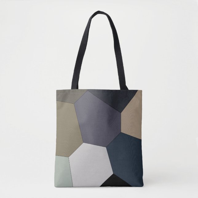 Bolso De Tela Patrón de tonos de tierra (Anverso)