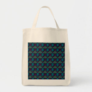 Bolso De Tela Patrón de Tortuga Marina y Flor de Loto