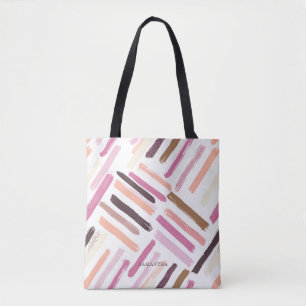 Bolso De Tela Patrón de trazos de pincel de bonito