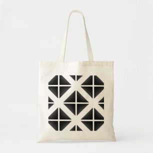 Bolso De Tela Patrón de triángulo negro de moda