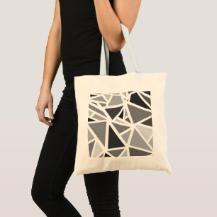 Bolso De Tela Patrón de triángulos coloridos 5