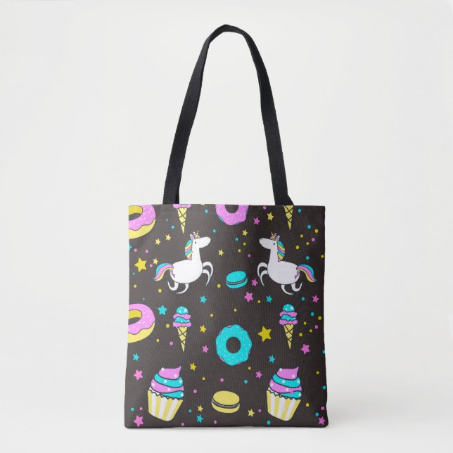 Bolso De Tela Patrón de unicornio (Anverso)