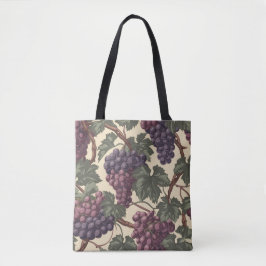 Bolso De Tela Patrón de uva en mosaico