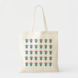 Bolso De Tela Patrón de Vasa Floral Vibrante