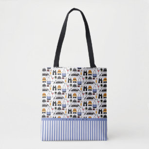 Bolso De Tela Patrón de viajes de crucero moderno