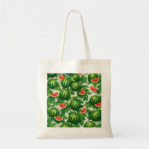 Bolso De Tela Patrón de vid de sandía cortada