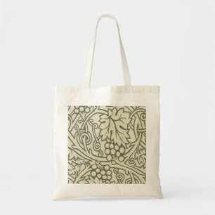 Bolso De Tela Patrón de vid de uva gris verde de William Morris