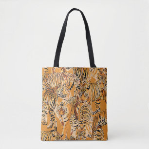 Bolso De Tela Patrón de vida salvaje del Safari del Tigre de épo