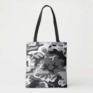 Bolso De Tela Patrón de vídeo - Blanco y negro