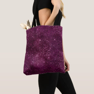 Bolso De Tela Patrón de vino de mora
