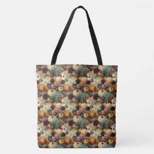 Bolso De Tela Patrón de vintage del Día de Acción de Gracias Flo
