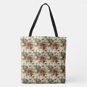 Bolso De Tela Patrón de vintage del Día de Acción de Gracias Flo