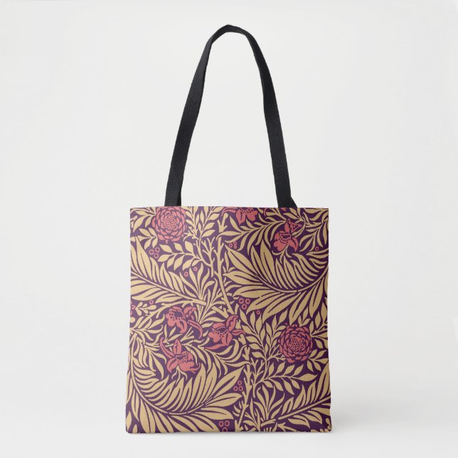 Bolso De Tela Patrón de William Morris Larkspur (Anverso)