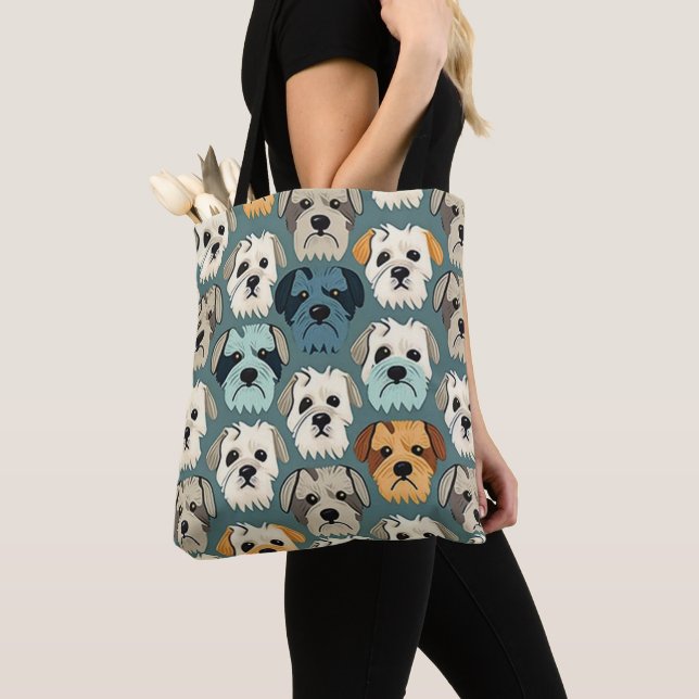 Bolso De Tela Patrón de Yorkshire Terrier (Detalle)