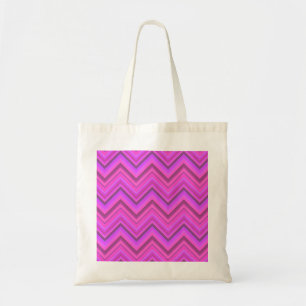 Bolso De Tela Patrón de zigzag de rayas rosas