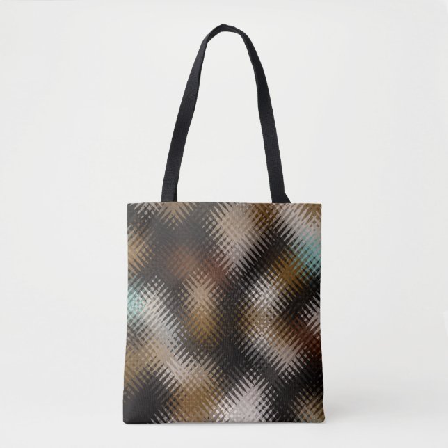 Bolso De Tela Patrón de zigzag multicolor Guay (Anverso)