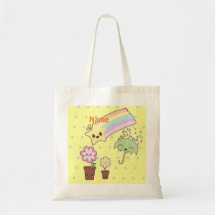 Bolso De Tela Patrón del clima arcoiris de Kawaii tan lindo