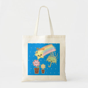 Bolso De Tela Patrón del clima arcoiris de Kawaii tan lindo