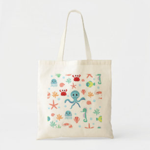 Bolso De Tela Patrón del mundo marino
