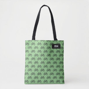 Bolso De Tela Patrón del tema ciclista de las bicicletas, sus in
