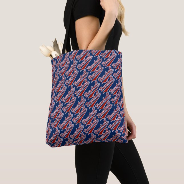 Bolso De Tela Patrón deportivo de béisbol (Detalle)