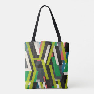 Bolso De Tela Patrón diagonal deslizante