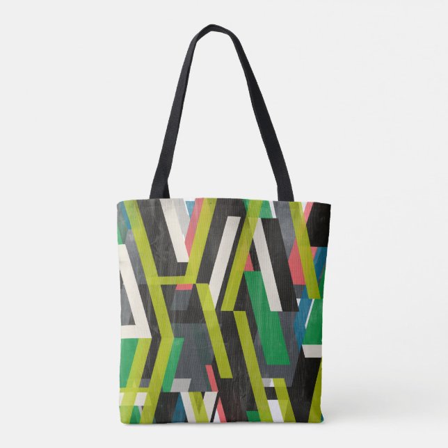 Bolso De Tela Patrón diagonal deslizante (Reverso)