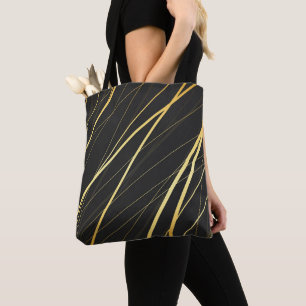 Bolso De Tela Patrón dorado 1
