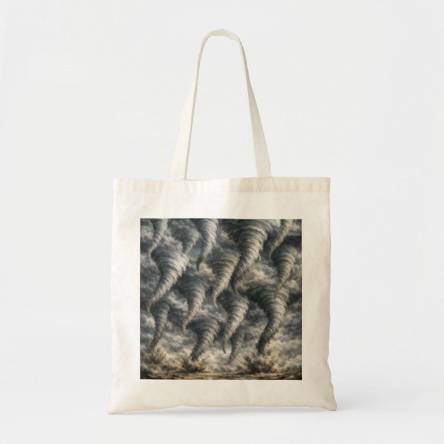 Bolso De Tela Patrón dramático de tormenta de tornado (Frente)