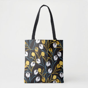 Bolso De Tela Patrón elegante de flor tulipán