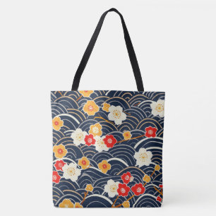 Bolso De Tela Patrón elegante sin soldadura de flores de cerezo