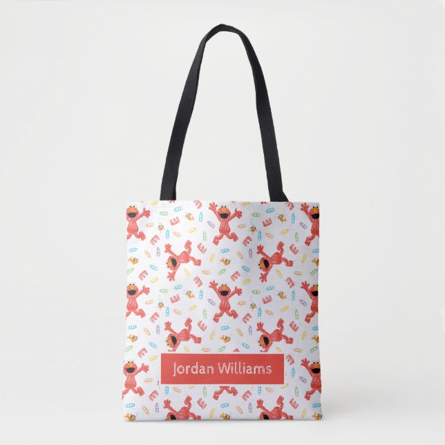 Bolso De Tela Patrón Elmo Crayon (Anverso)