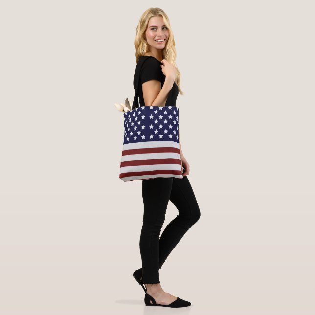 Bolso De Tela Patrón estadounidense de bandera de Estados Unidos (Puesto)