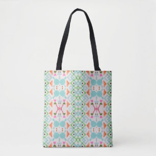 Bolso De Tela Patrón estadounidense. Impresión sin fisuras Ikat.