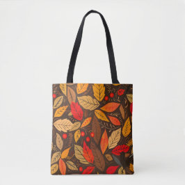 Bolso De Tela Patrón Estético de Hoja de Otoño