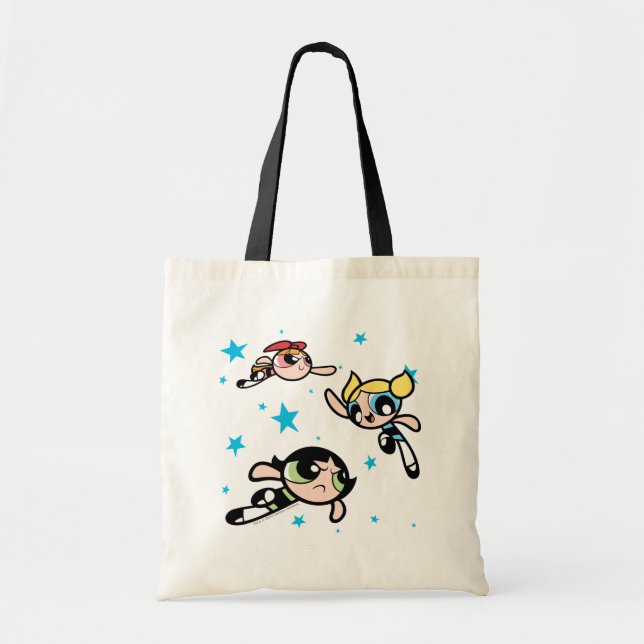 Bolso De Tela Patrón estrella de Chicas Powerpuff (Frente)