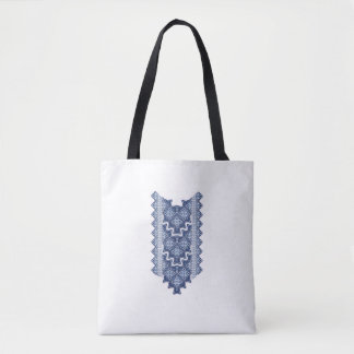 Bolso De Tela Patrón Étnico Azul