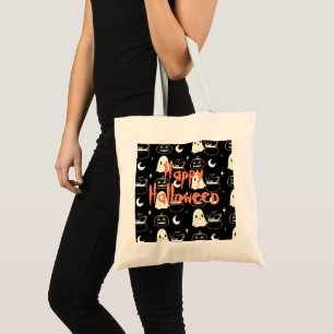 Bolso De Tela Patrón fantasma de boo de Halloween