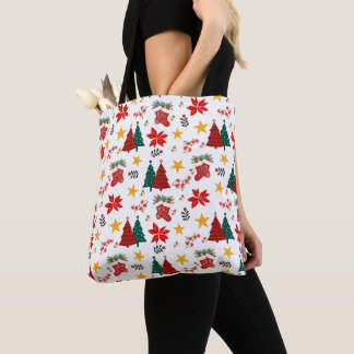 Bolso De Tela Patrón festivo de vacaciones de Navidad