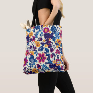 Bolso De Tela Patrón floral colorido
