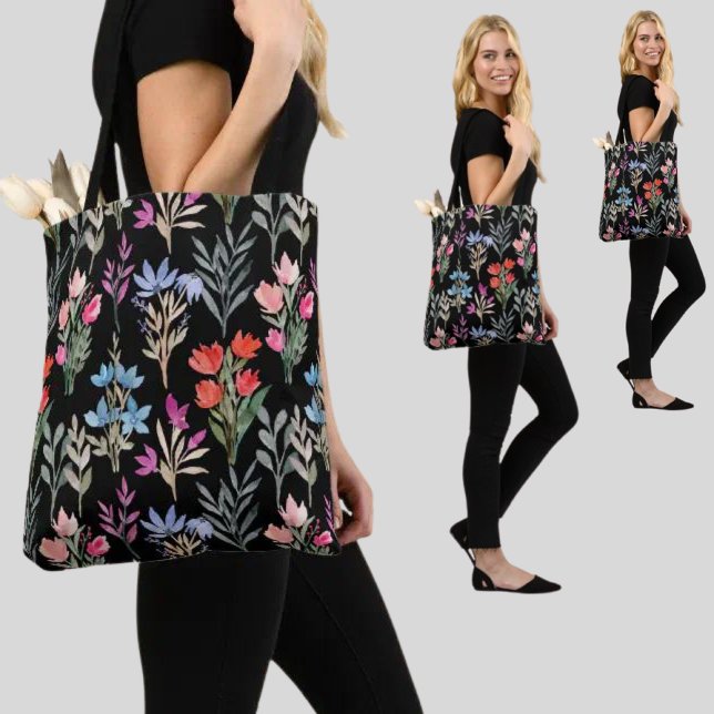 Bolso De Tela Patrón floral colorido (Subido por el creador)